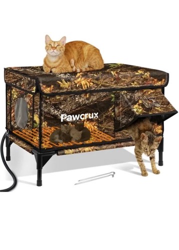 The pawcrux outdoor heated cat - outdoor,