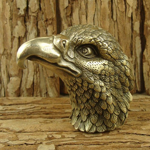 Usa brass eagle head - brass,