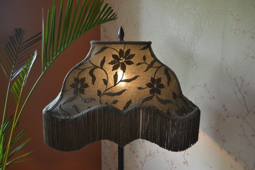 Lampshade peacock soil - , hand