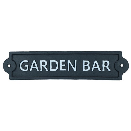 Garden bar sign - bar, cast
