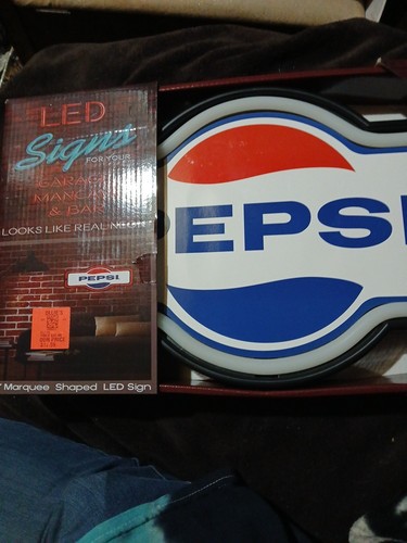 Pepsi led light sign 17in - light,