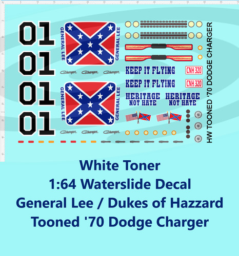 White toner waterslide - 1:64,