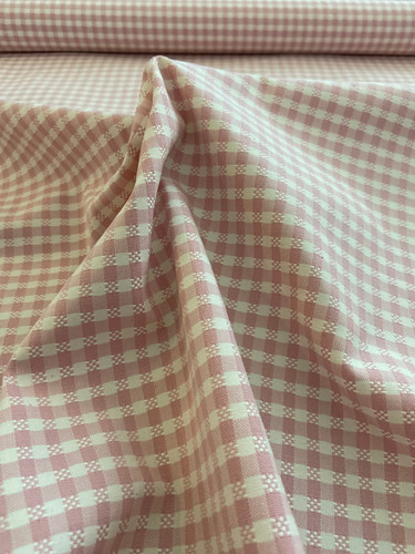 Pink and white check - 1/4",