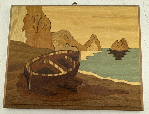 Vtg inlaid wood - vtg, italy