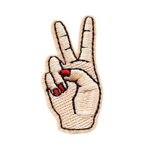 Peace sign hand embroidered - hand,