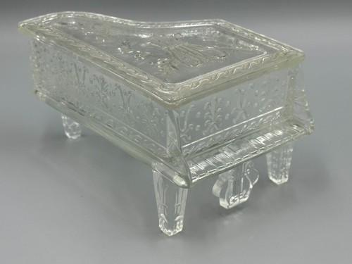 Vintage glass grand piano dish - vintage,