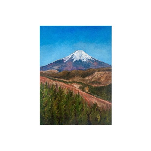 Mount fuji acrylic painting - mount,