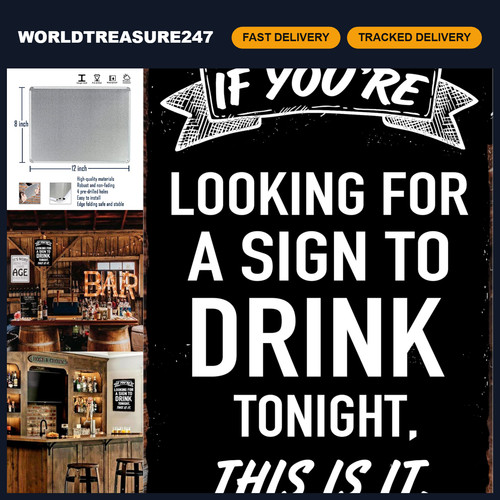 Funny metal bar sign for - metal,
