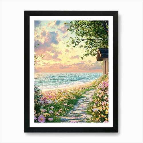 Path the beach - path, art