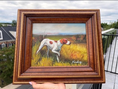 Vintage oil painting canvas - painting, on