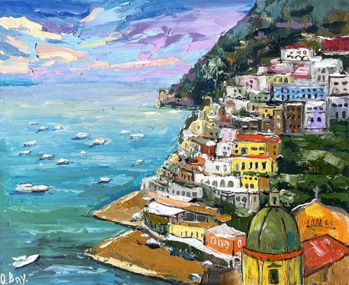 Positano painting original - original, art