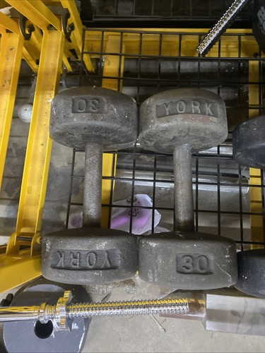 Vtg york barbell roundhead - vtg,