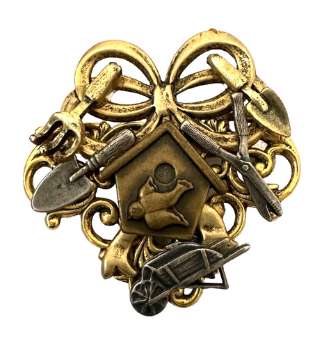 Fashion pin brooch - fashion, gardening