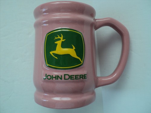 John deere coffee mug pink - john,
