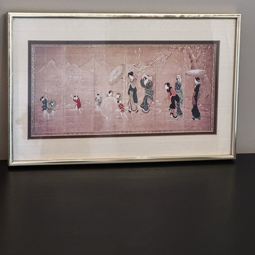 Vintage framed japanese panel - japanese,