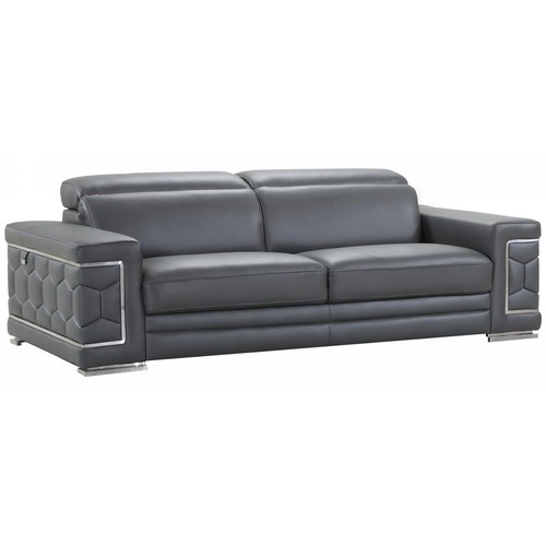 Dark gray italian - dark, leather