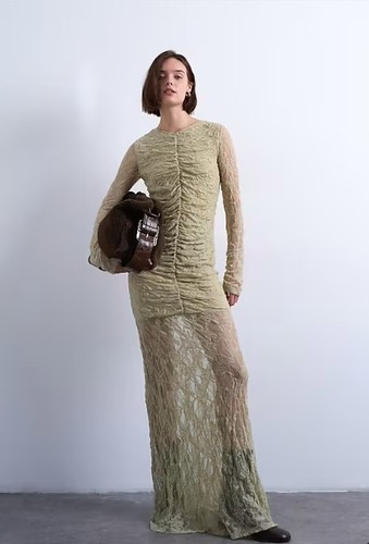 Topshop lace ruched front