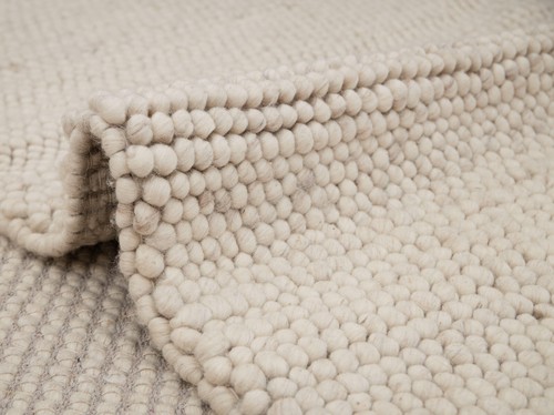 Ivory pebble soft wool - pebble,