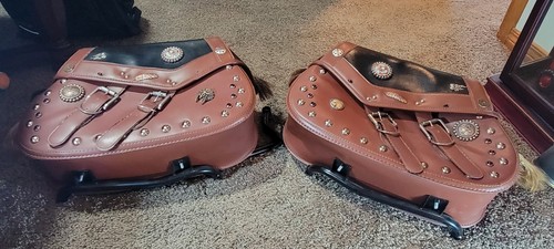 Leather saddlebags for harley - saddlebags,