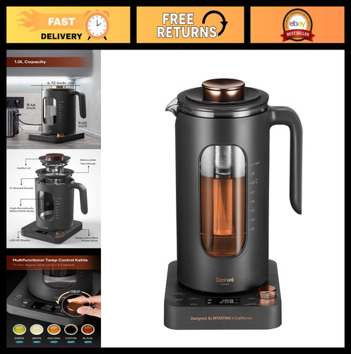 Electric glass tea kettle with - tea,
