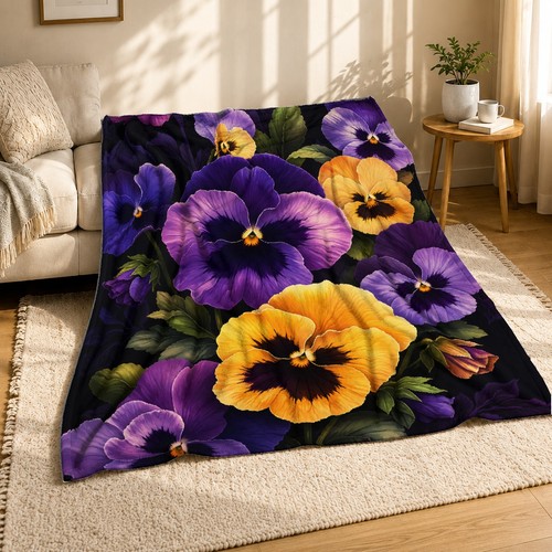 Pansy floral bouquet coral - floral,