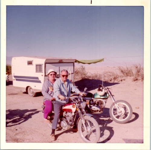 1970s couple motorcycle - 1970s, on