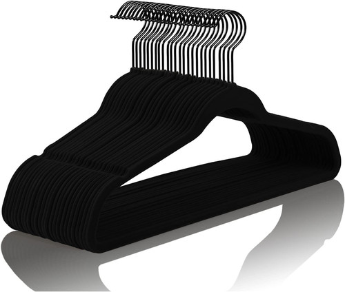Black velvet hangers - hangers, 50