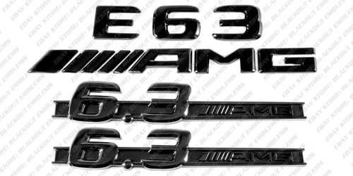 Trunk black emblems badges - black,