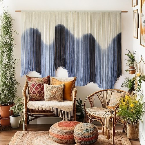 Iower macrame wall hanging - macrame,