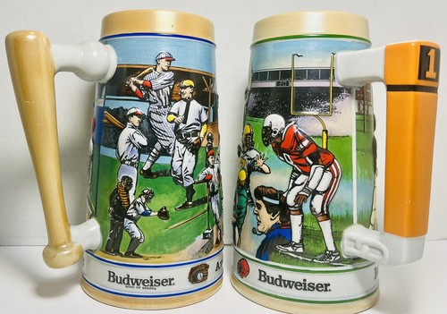 Two budweiser steins - two,