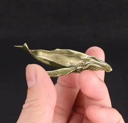 Brass blue whale animal - brass,