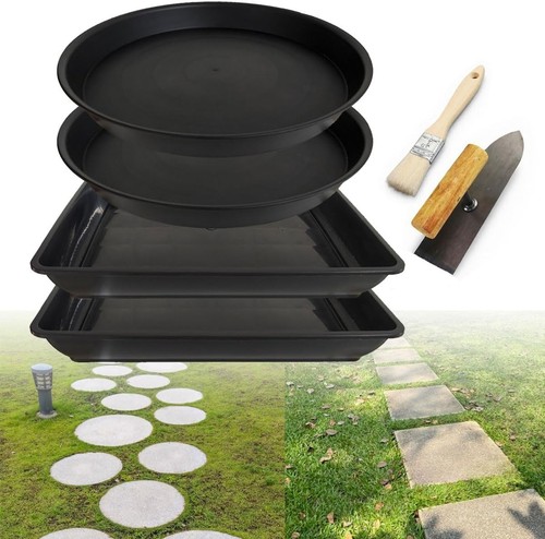 Round stepping stone mold set - round,