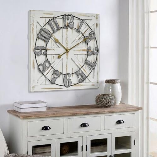 Large farmhouse wall clock - large,