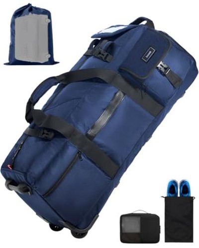Foldable rolling duffle bag - rolling,