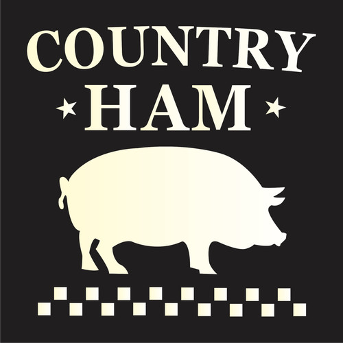 Joanie stencil country ham - country,