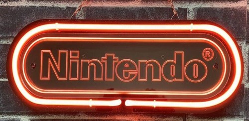 Nintendo carved neon sign - 3d,