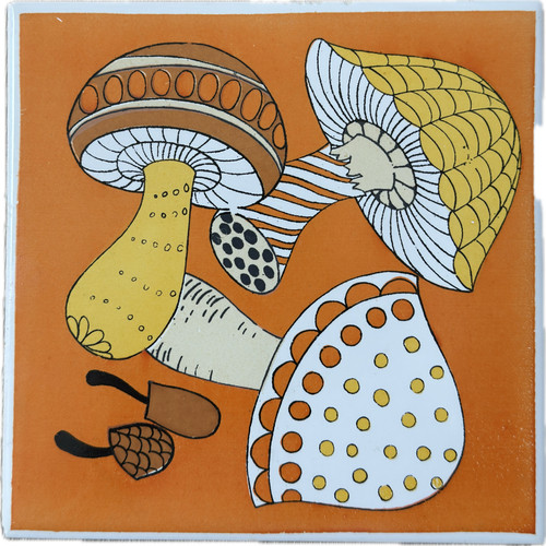 Vintage japan ceramic tile 6x6 - japan,