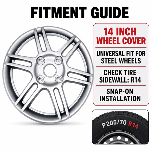 Snap hub caps - 14",