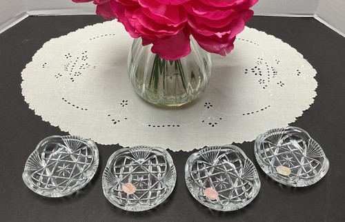 Vintage crystal butter pats - vintage,