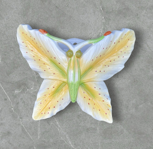 Butterfly wall pocket ceramic - wall,