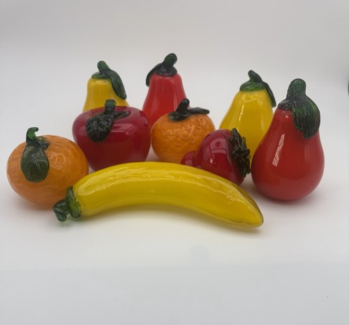 Vintage blown glass fruit - blown,
