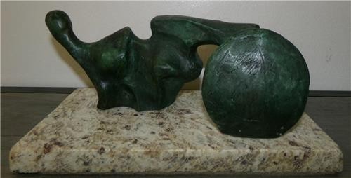 Henry moore bronze sculpture - bronze, "