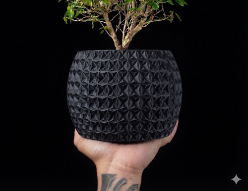 Printed geometric planter - 3d,