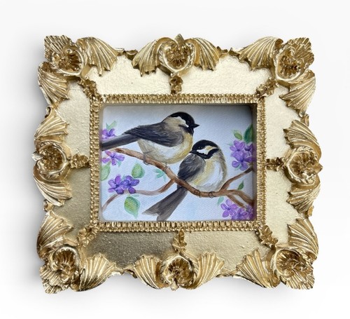 Chickadee mini watercolor bird