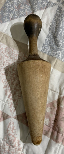 Vintage cone shaped wooden - cone,