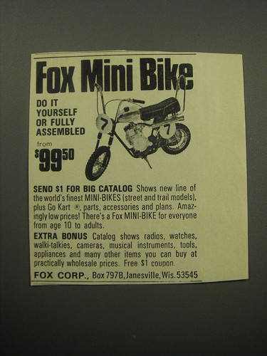 1969 fox mini bikes - fox,