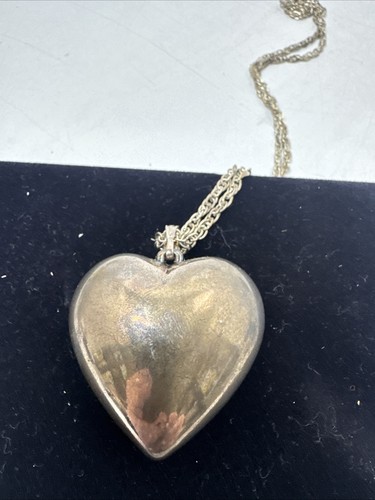 Vintage silver tone heart - ,
