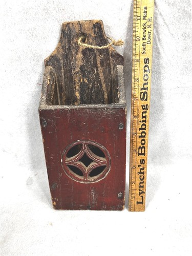 Antique hanging wall box hand - antique,