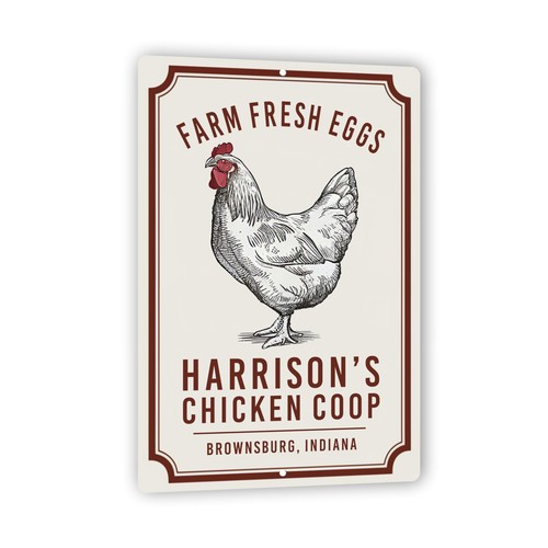 Personalized chicken coop sign - personalized,