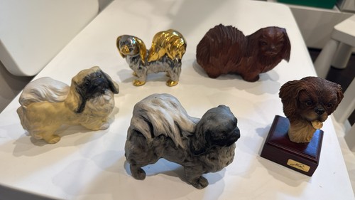 Pekingese dog figurine lot - pekingese,